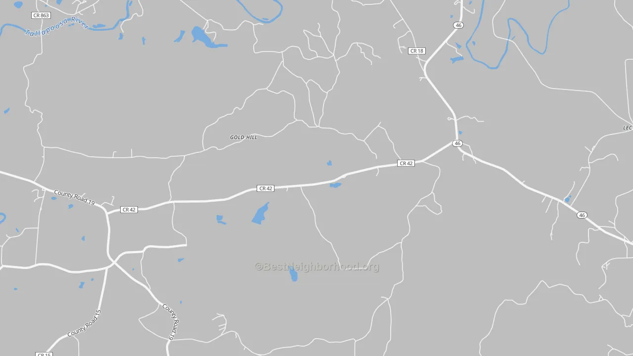 Bike Grade map of Arbacoochee, AL