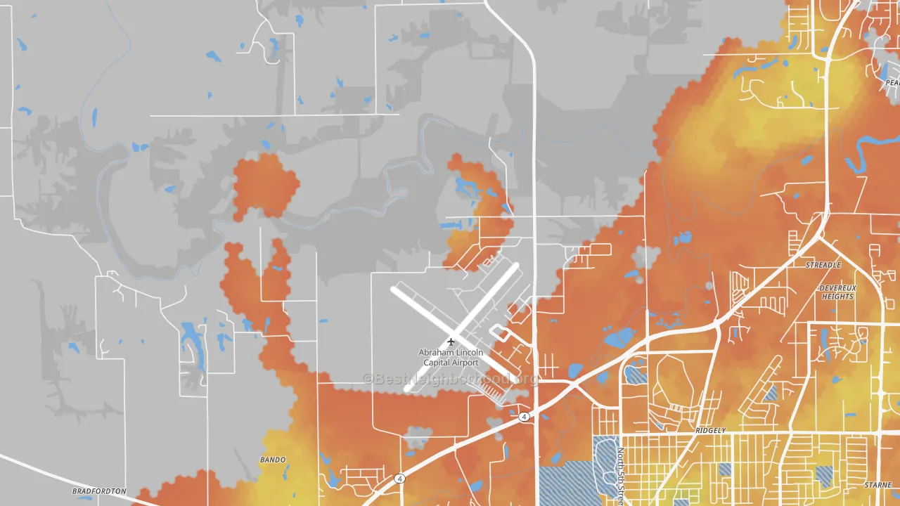 Bike Grade map of Archer, IL