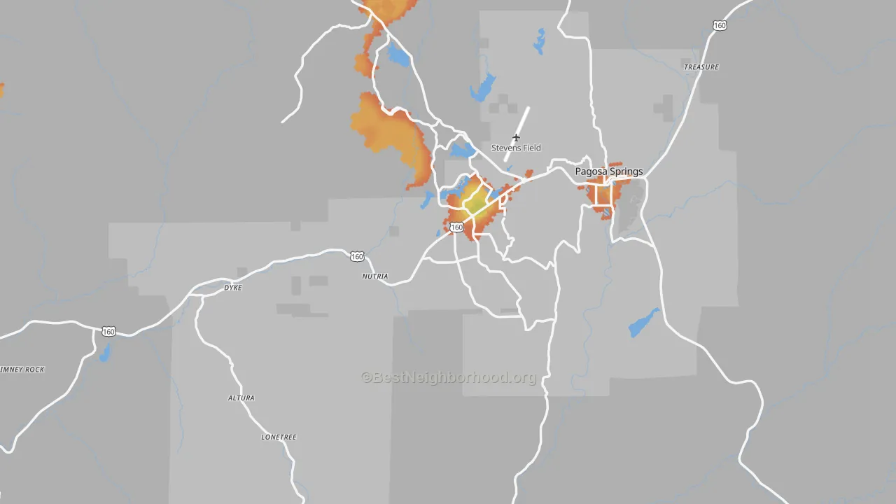 Bike Grade map of Archuleta County, CO