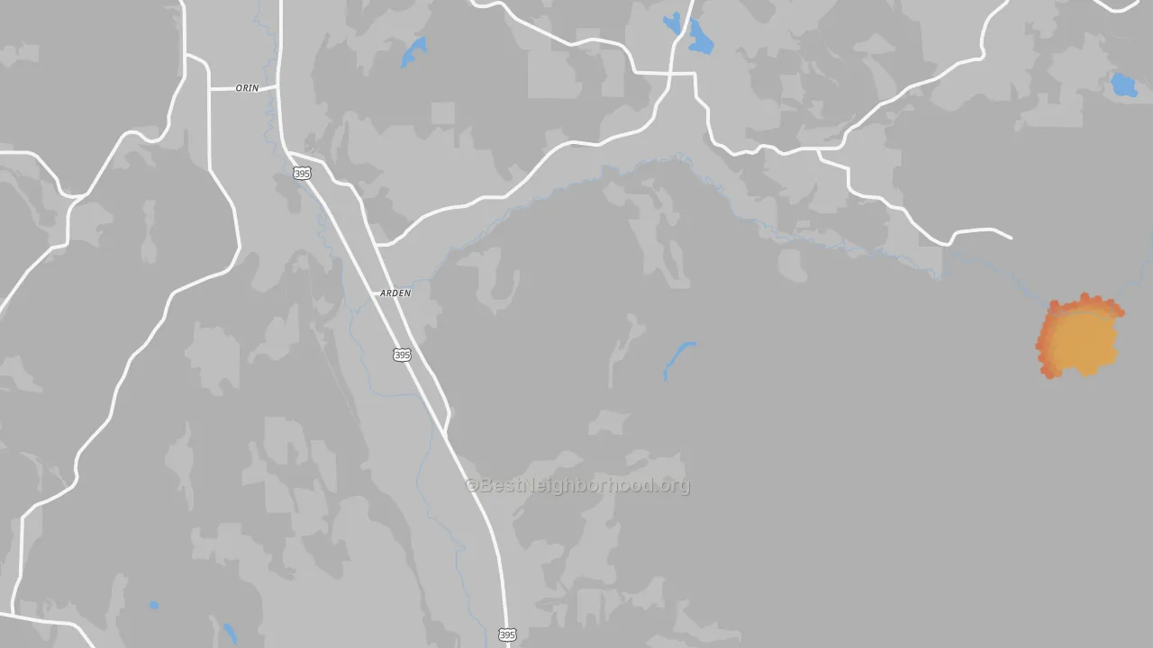 Bike Grade map of Arden, WA