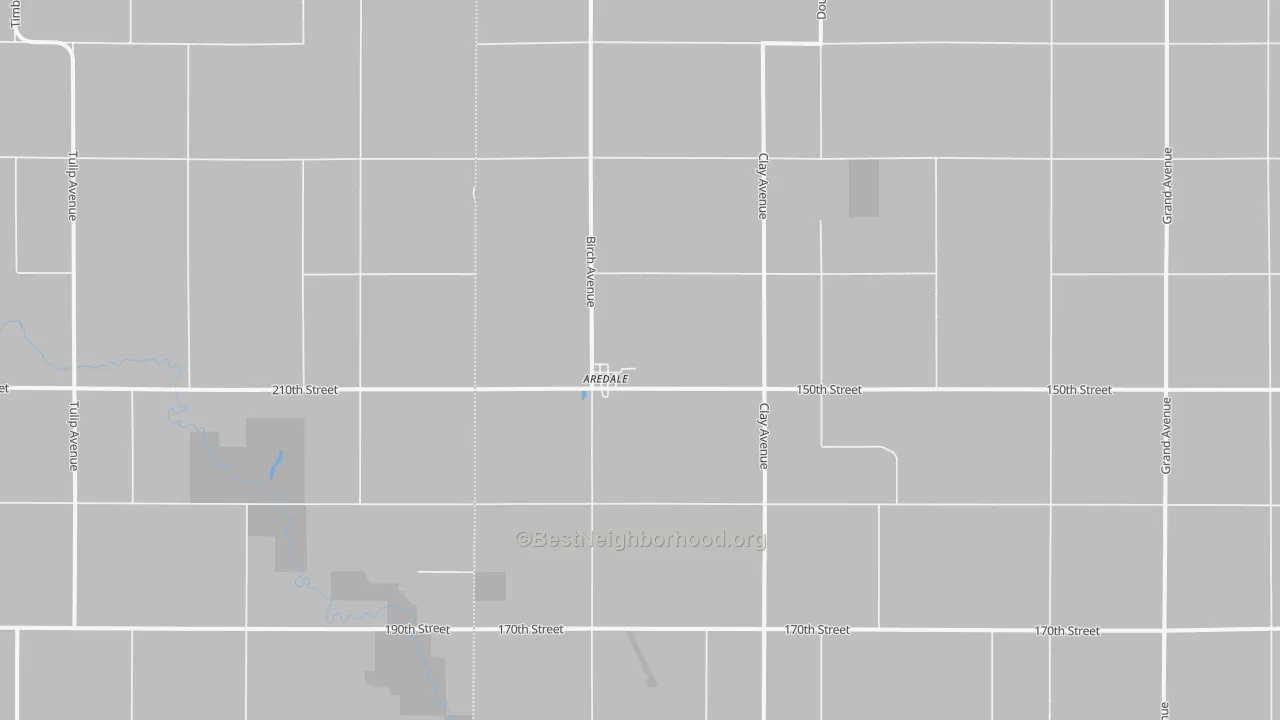 Bike Grade map of Aredale, IA