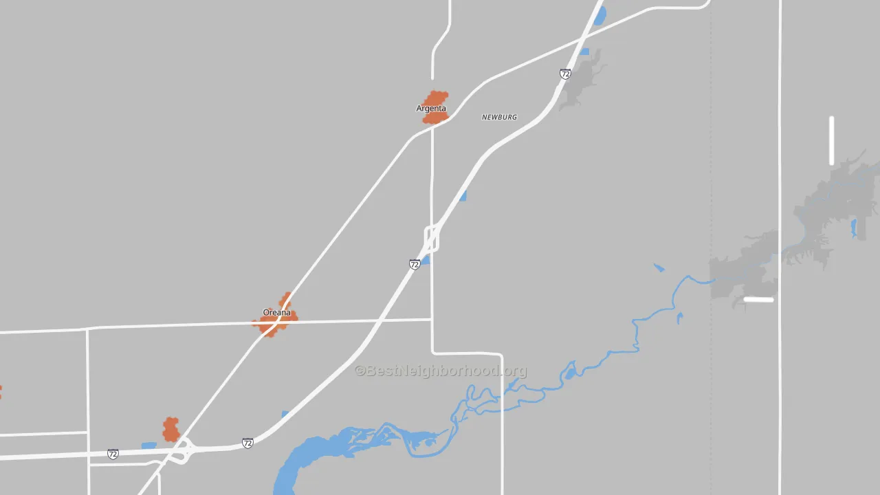 Bike Grade map of Argenta, IL