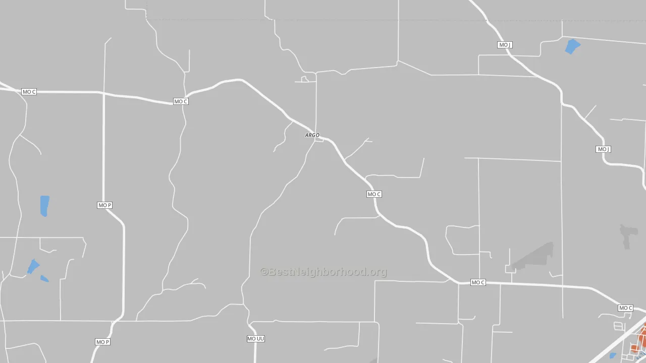 Bike Grade map of Argo, MO