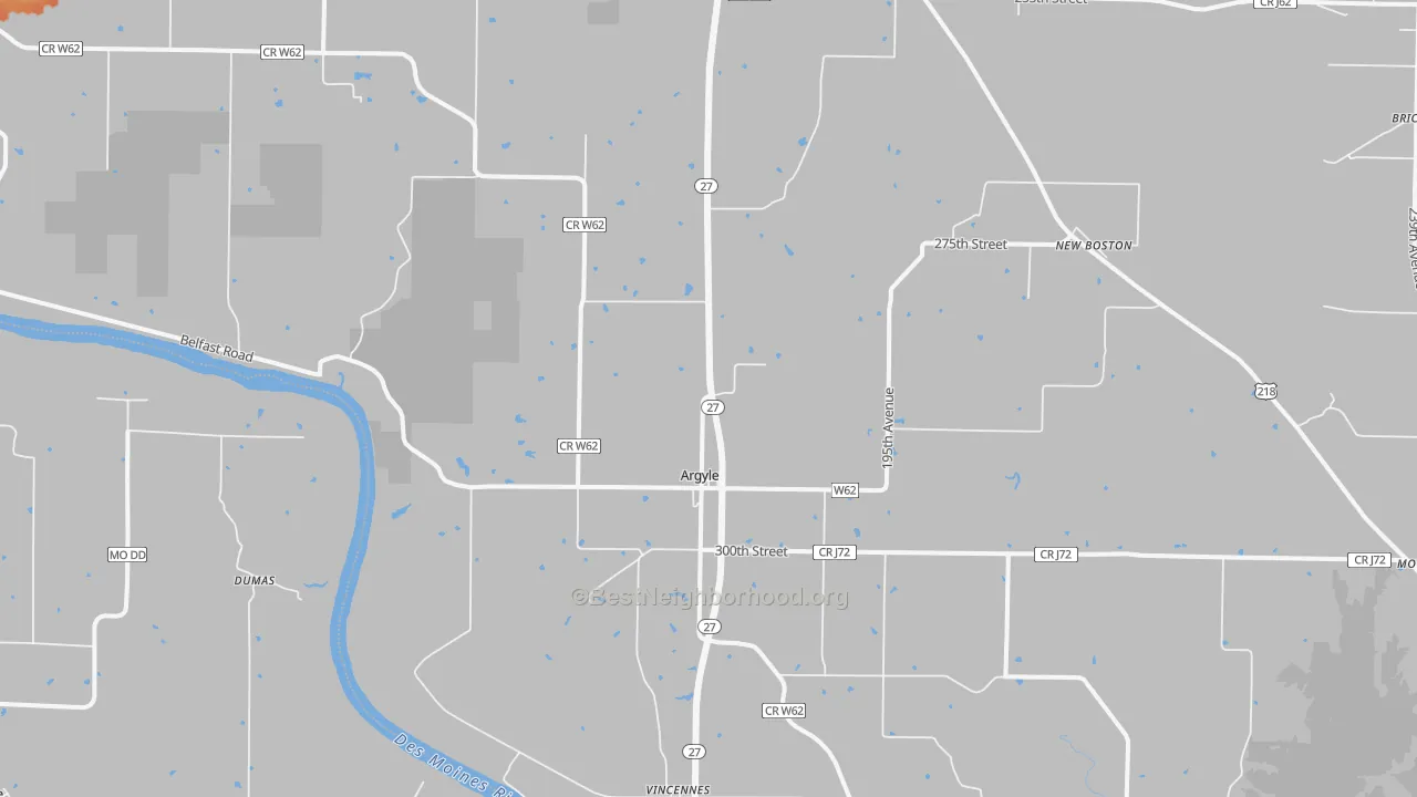 Bike Grade map of Argyle, IA