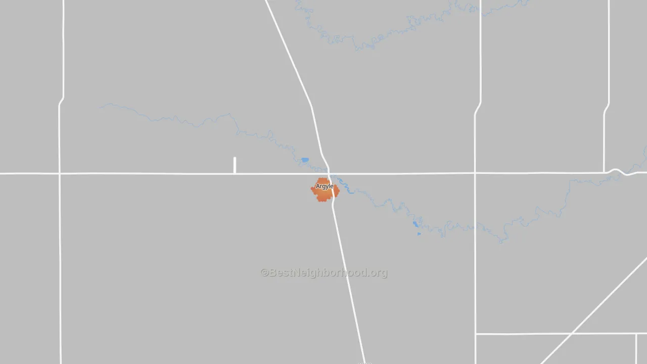 Bike Grade map of Argyle, MN