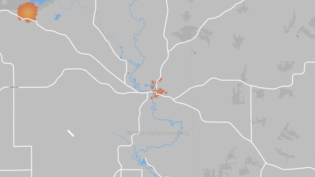 Bike Grade map of Argyle, WI