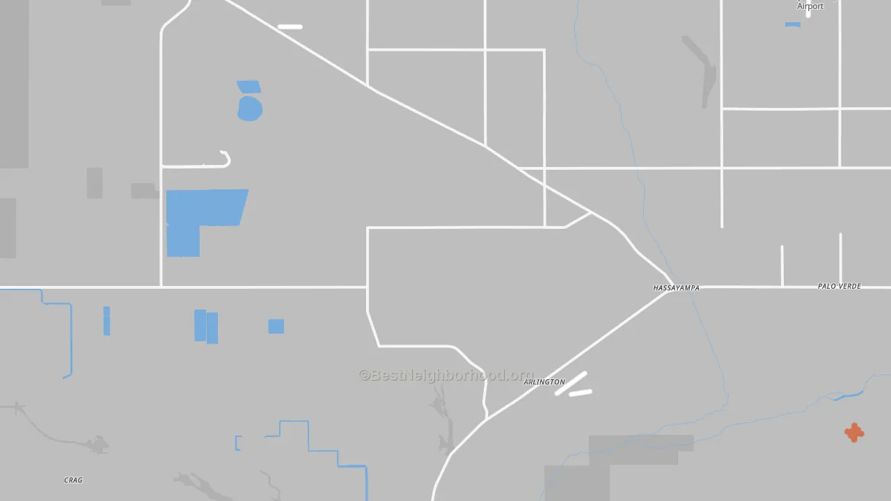 Bike Grade map of Arlington, AZ