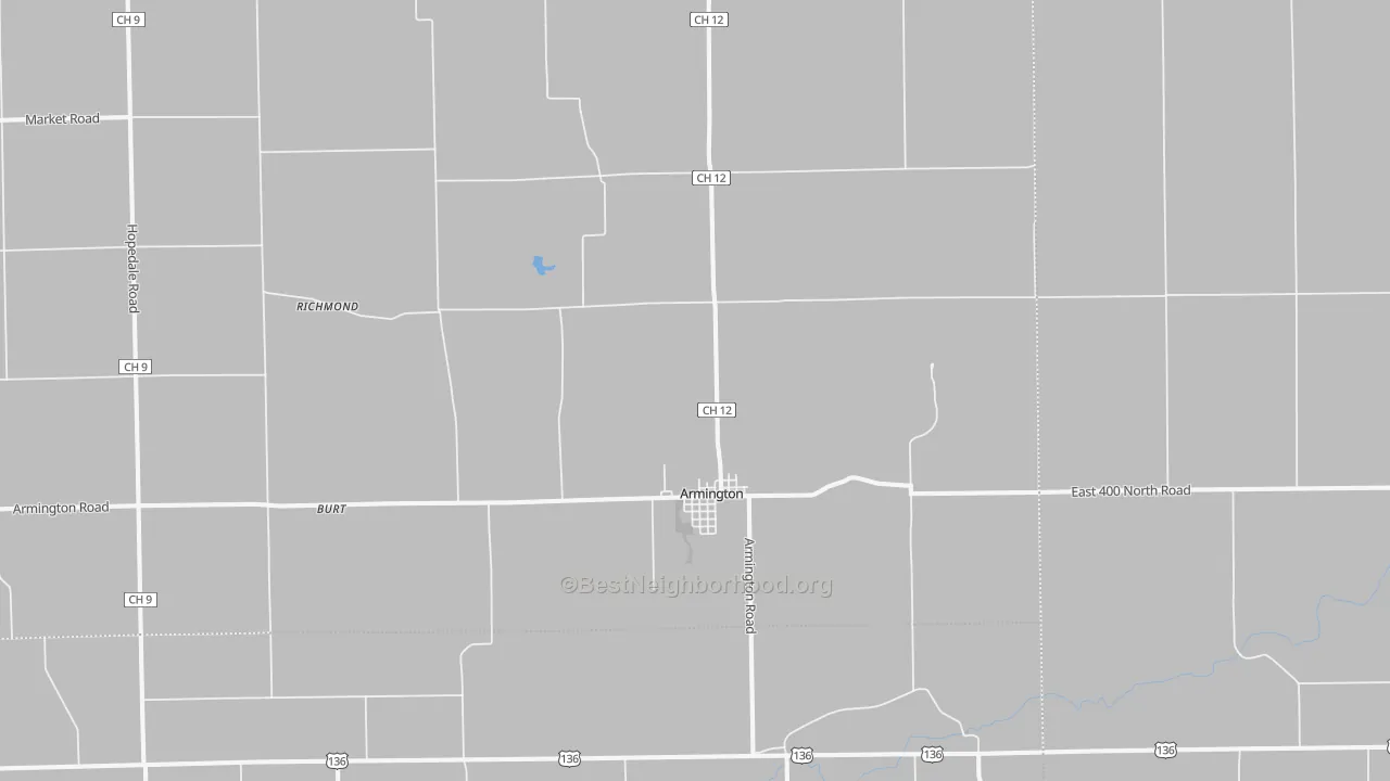 Bike Grade map of Armington, IL