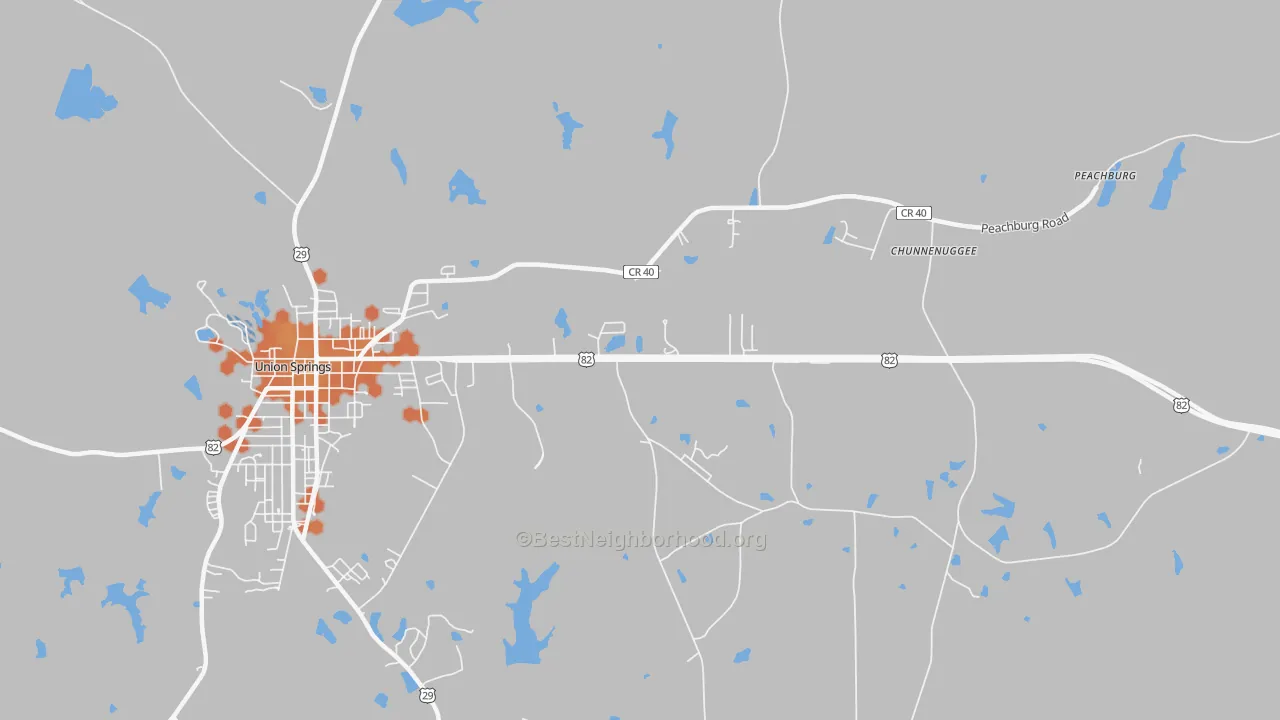 Bike Grade map of Armstrong, AL
