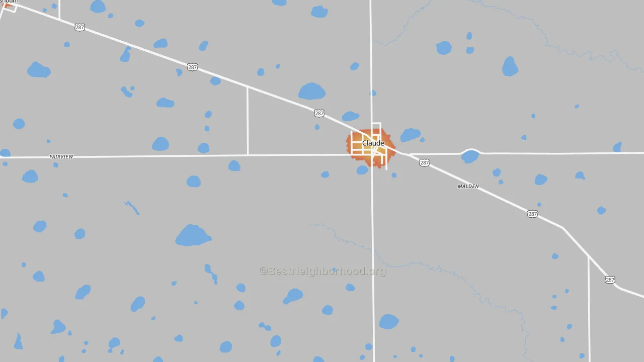 Bike Grade map of Armstrong County, TX