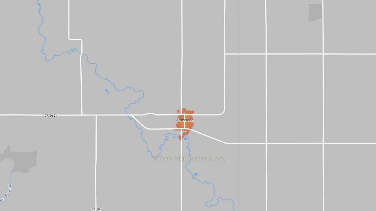 Bike Grade map of Armstrong, IA