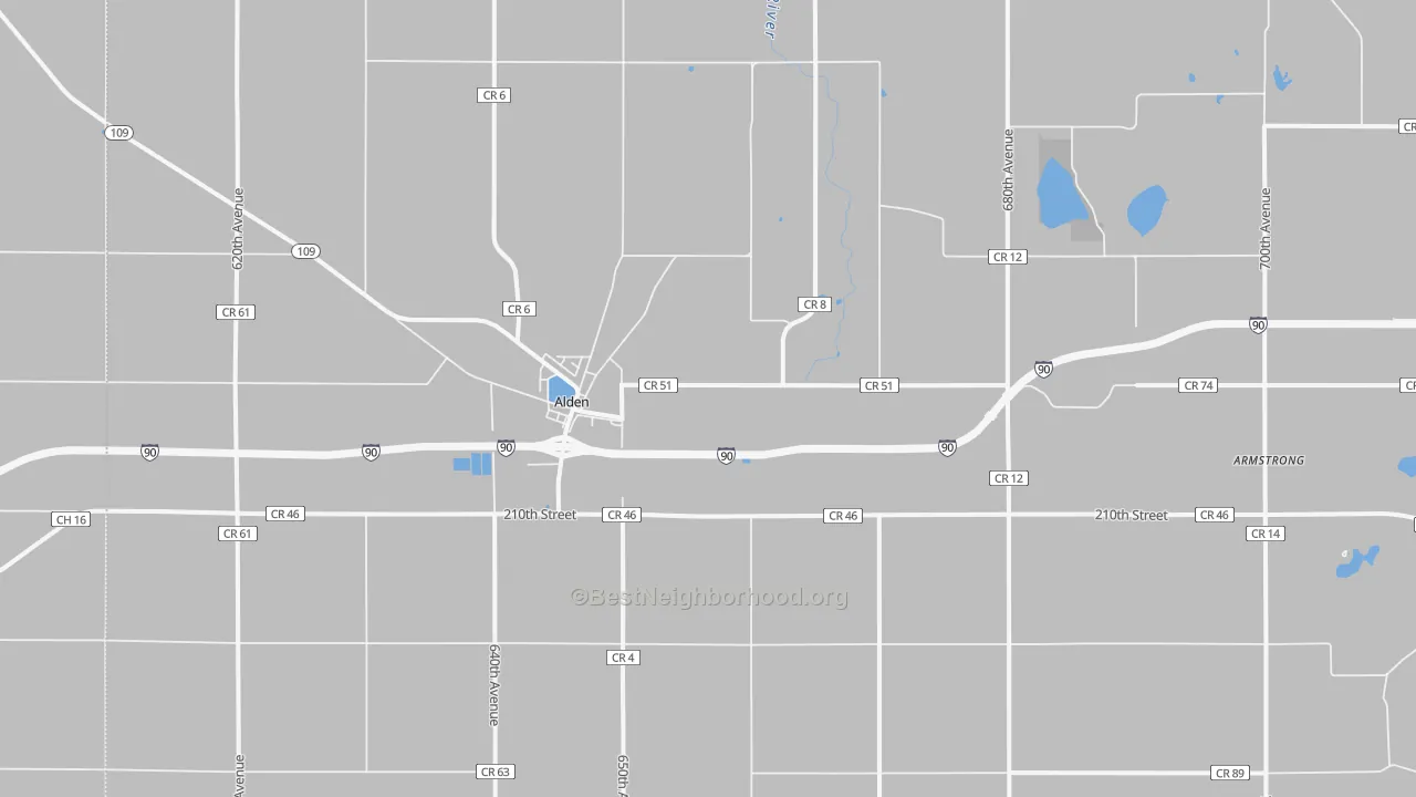 Bike Grade map of Armstrong, MN