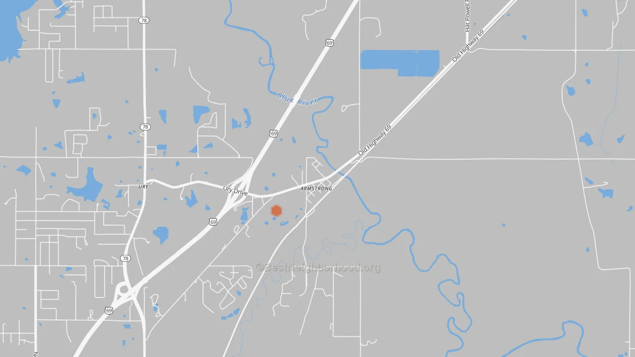 Bike Grade map of Armstrong, OK