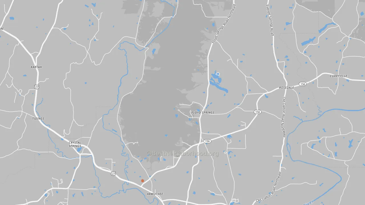Bike Grade map of Armuchee, GA