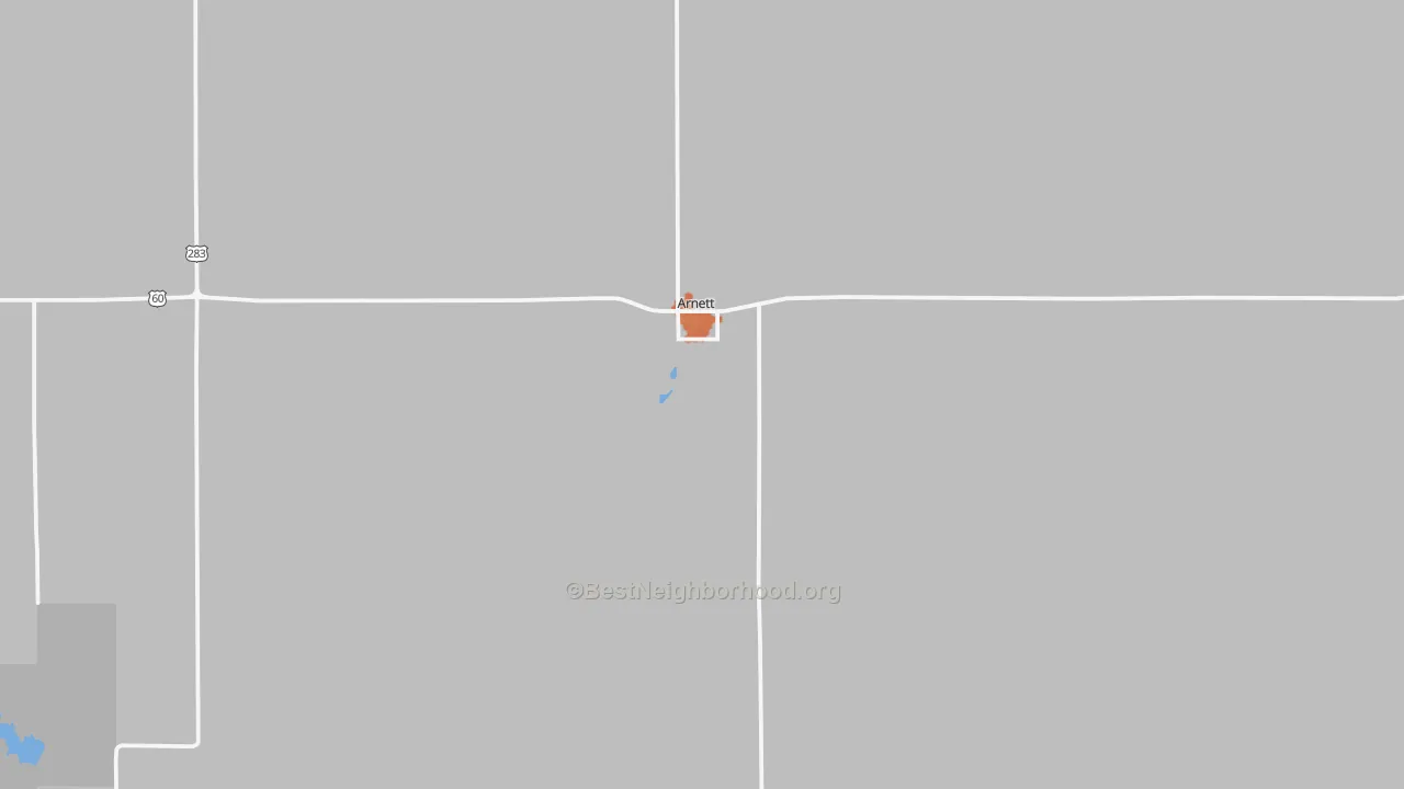 Bike Grade map of Arnett, OK