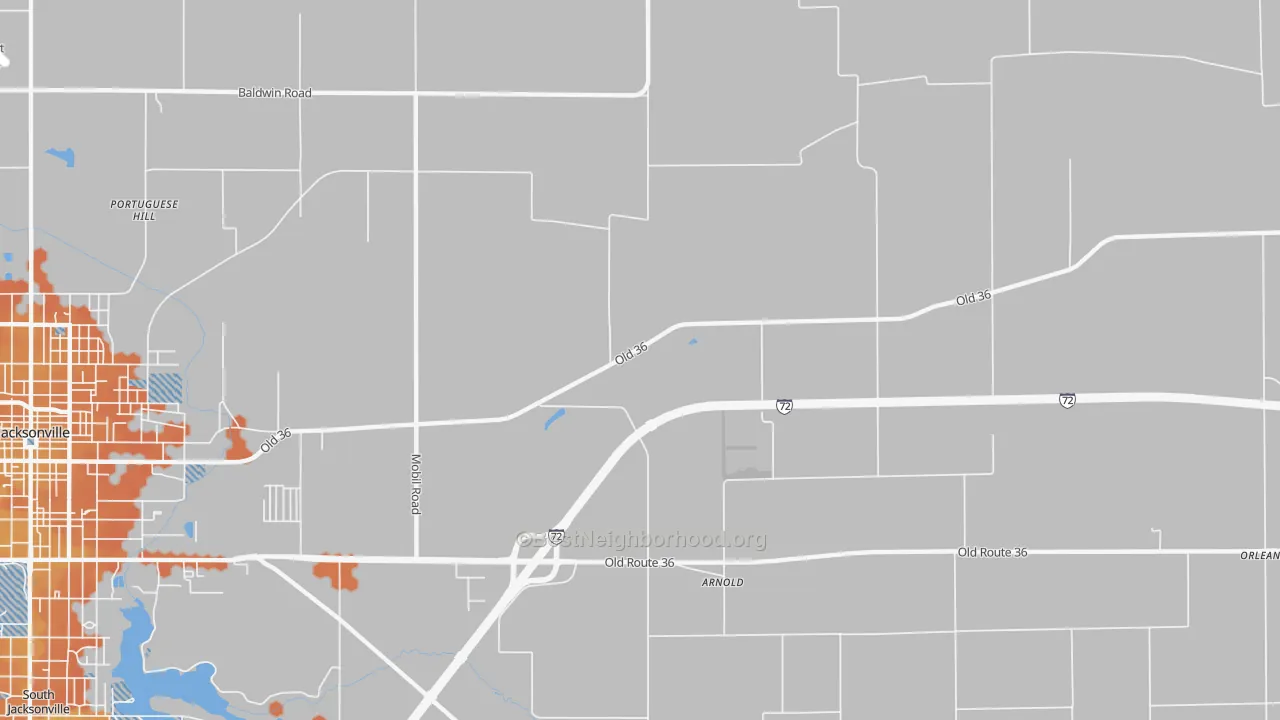 Bike Grade map of Arnold, IL