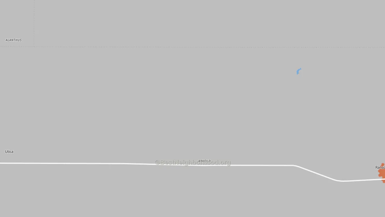 Bike Grade map of Arnold, KS