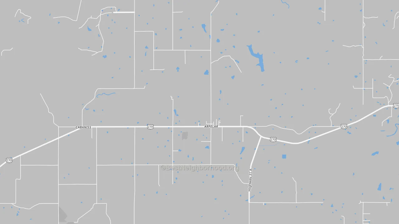 Bike Grade map of Arpelar, OK