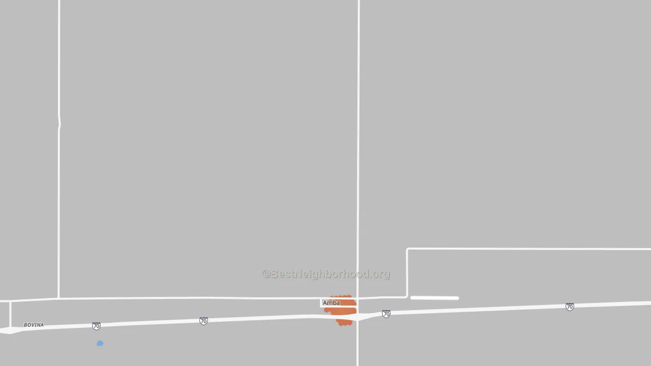 Bike Grade map of Arriba, CO
