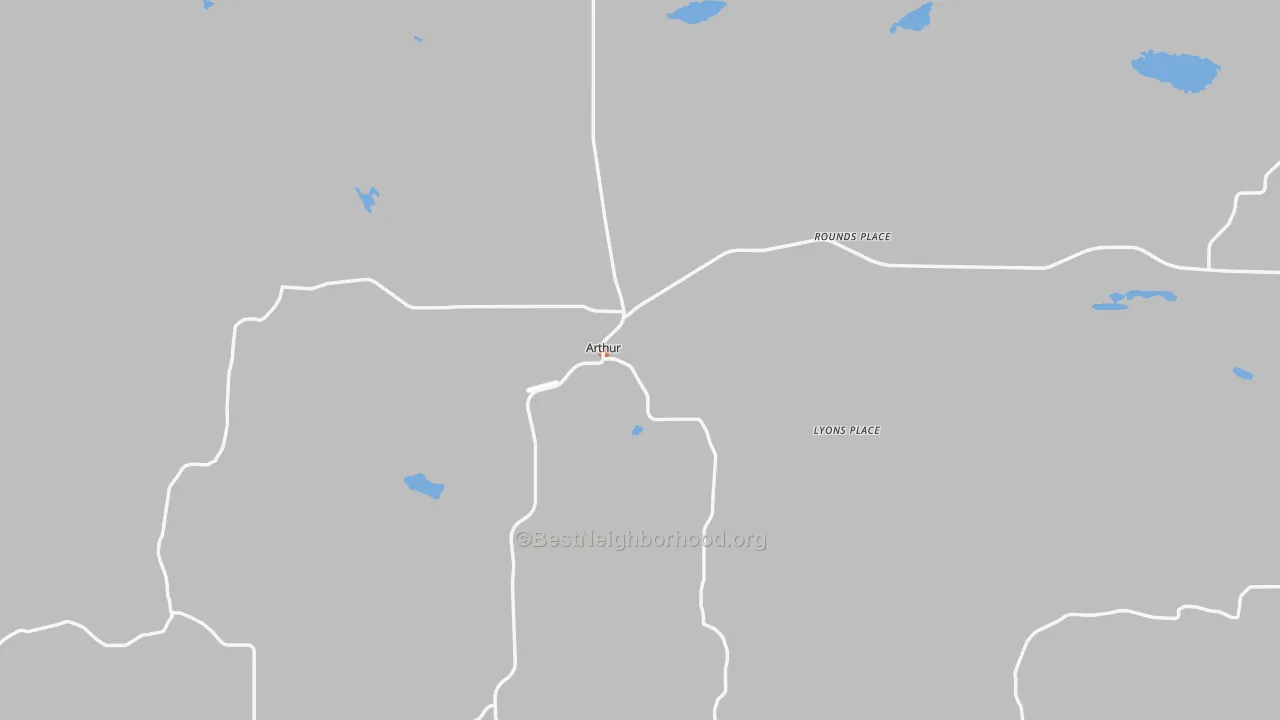 Bike Grade map of Arthur County, NE