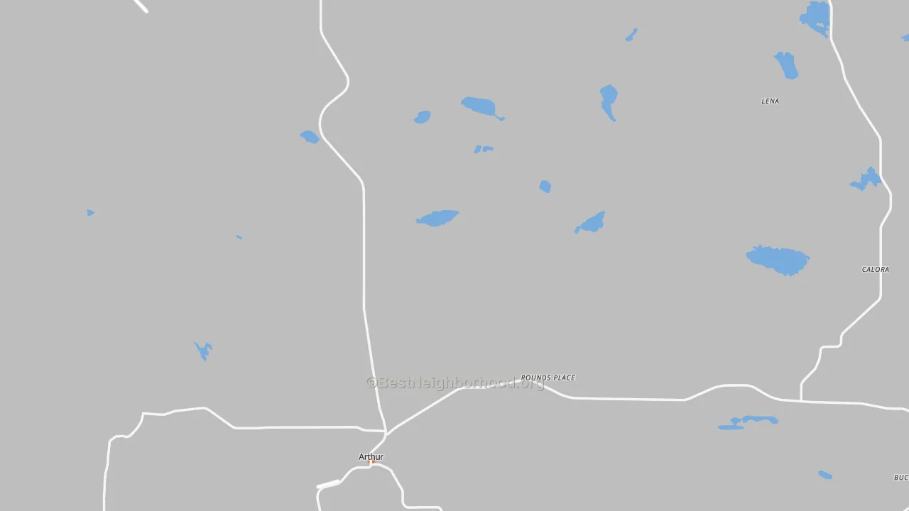 Bike Grade map of Arthur, NE