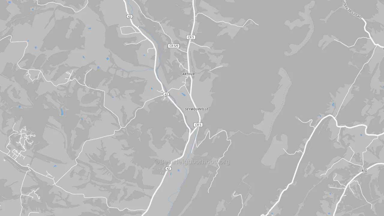 Bike Grade map of Arthur, WV