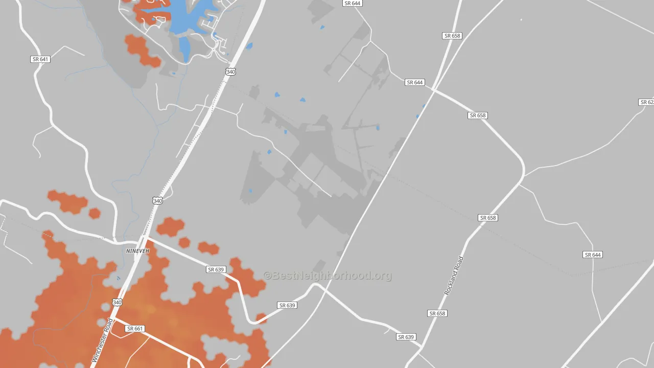 Bike Grade map of Ashby, VA