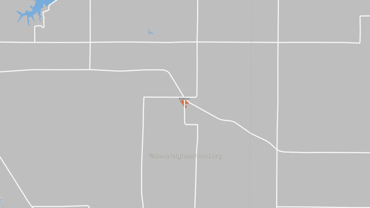Bike Grade map of Ashton, NE