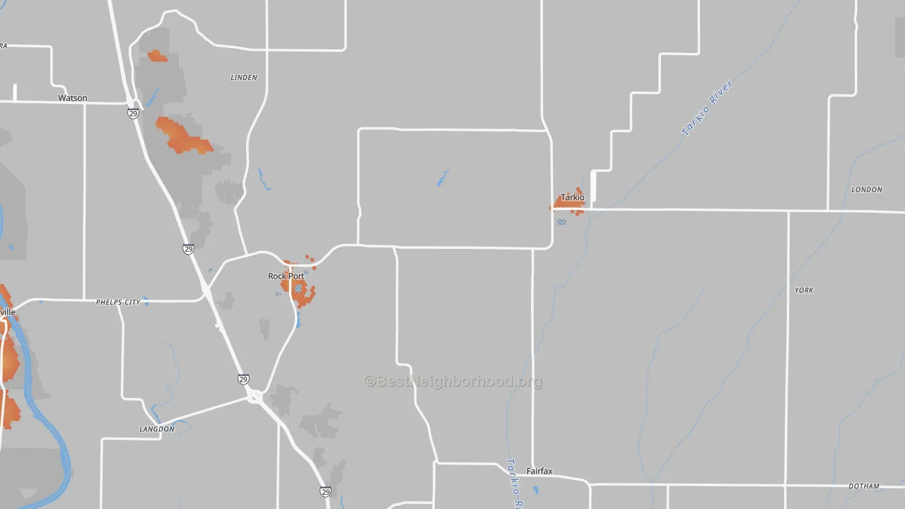 Bike Grade map of Atchison County, MO