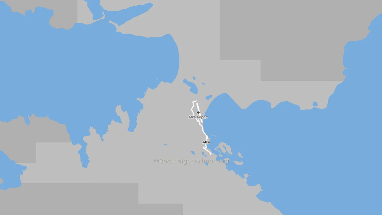 Bike Grade map of Atka, AK