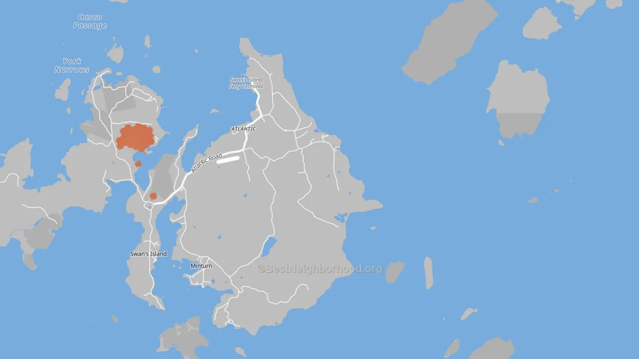 Bike Grade map of Atlantic, ME