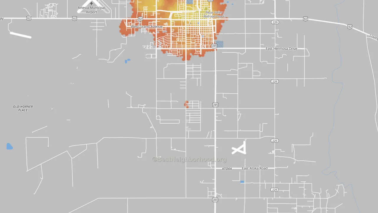 Bike Grade map of Atoka, NM