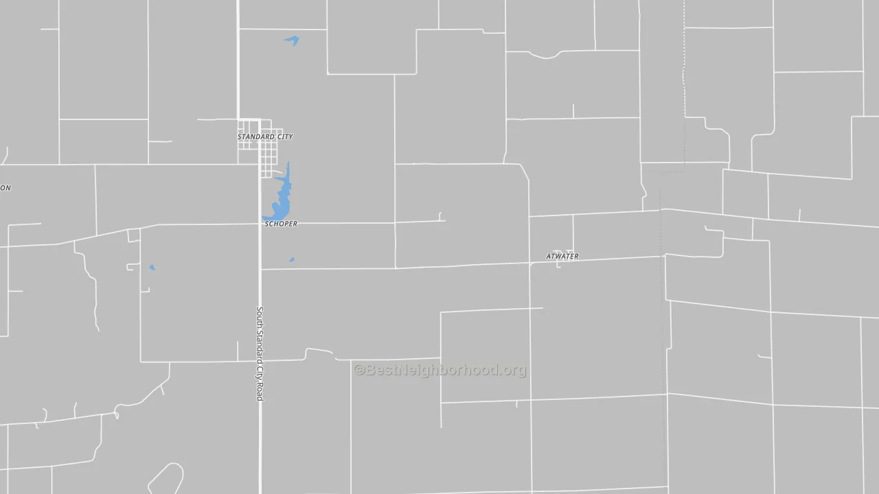 Bike Grade map of Atwater, IL