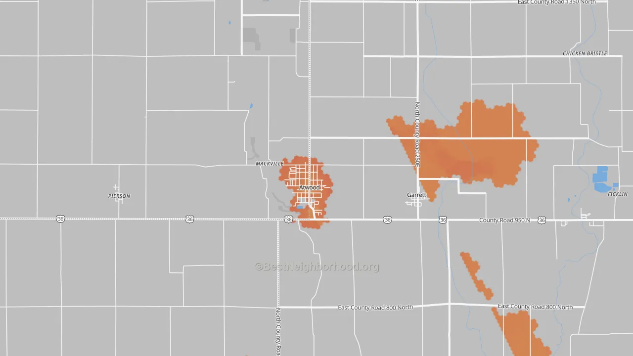 Bike Grade map of Atwood, IL