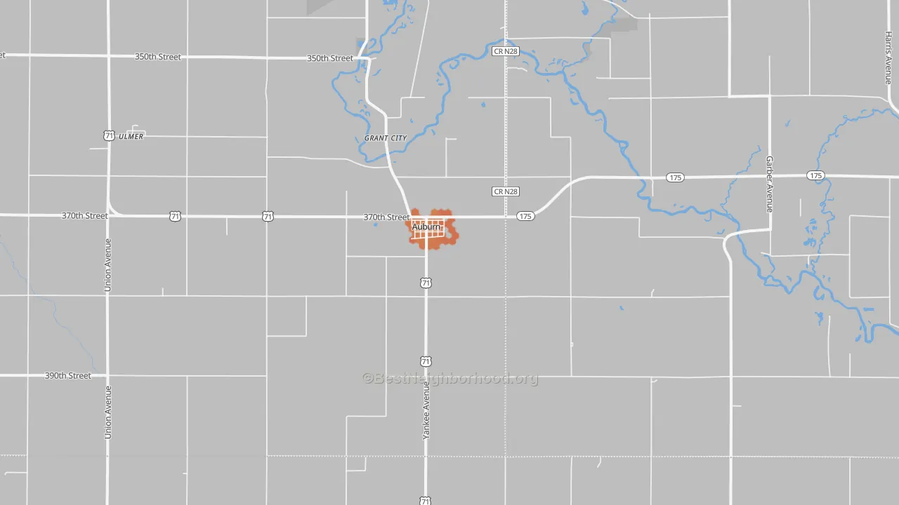 Bike Grade map of Auburn, IA