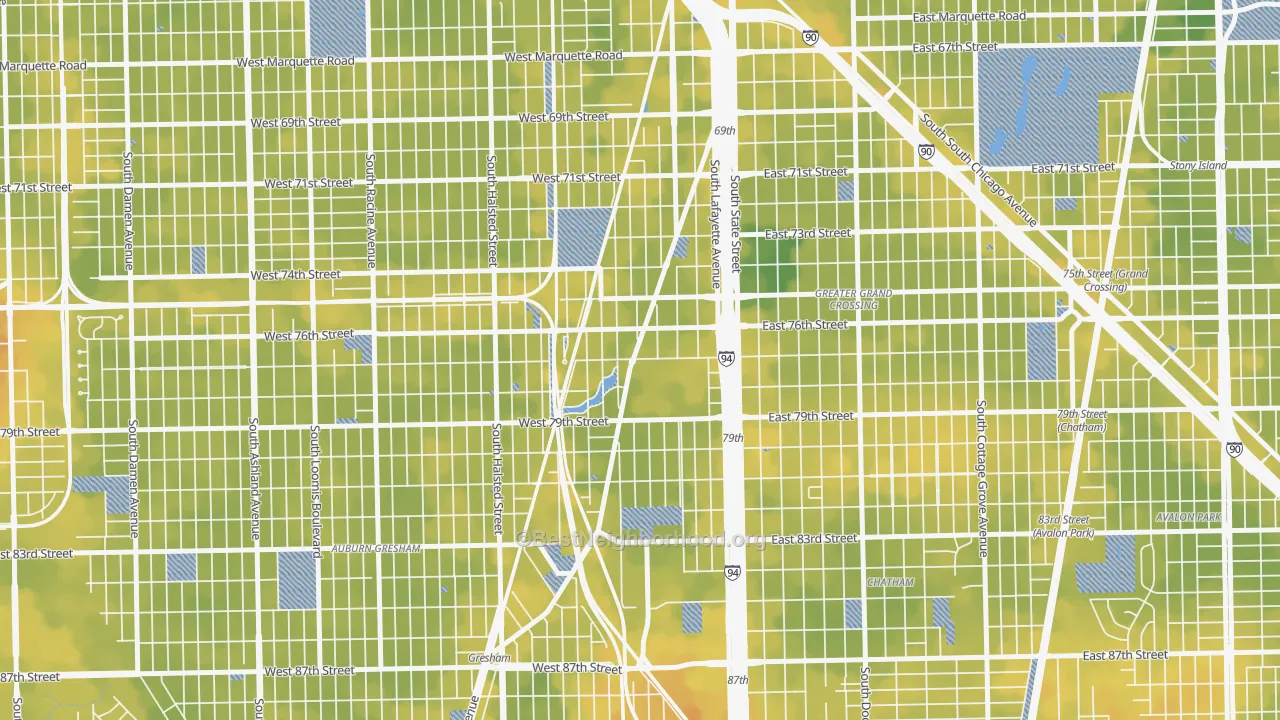 Bike Grade map of Auburn Park, Chicago, IL