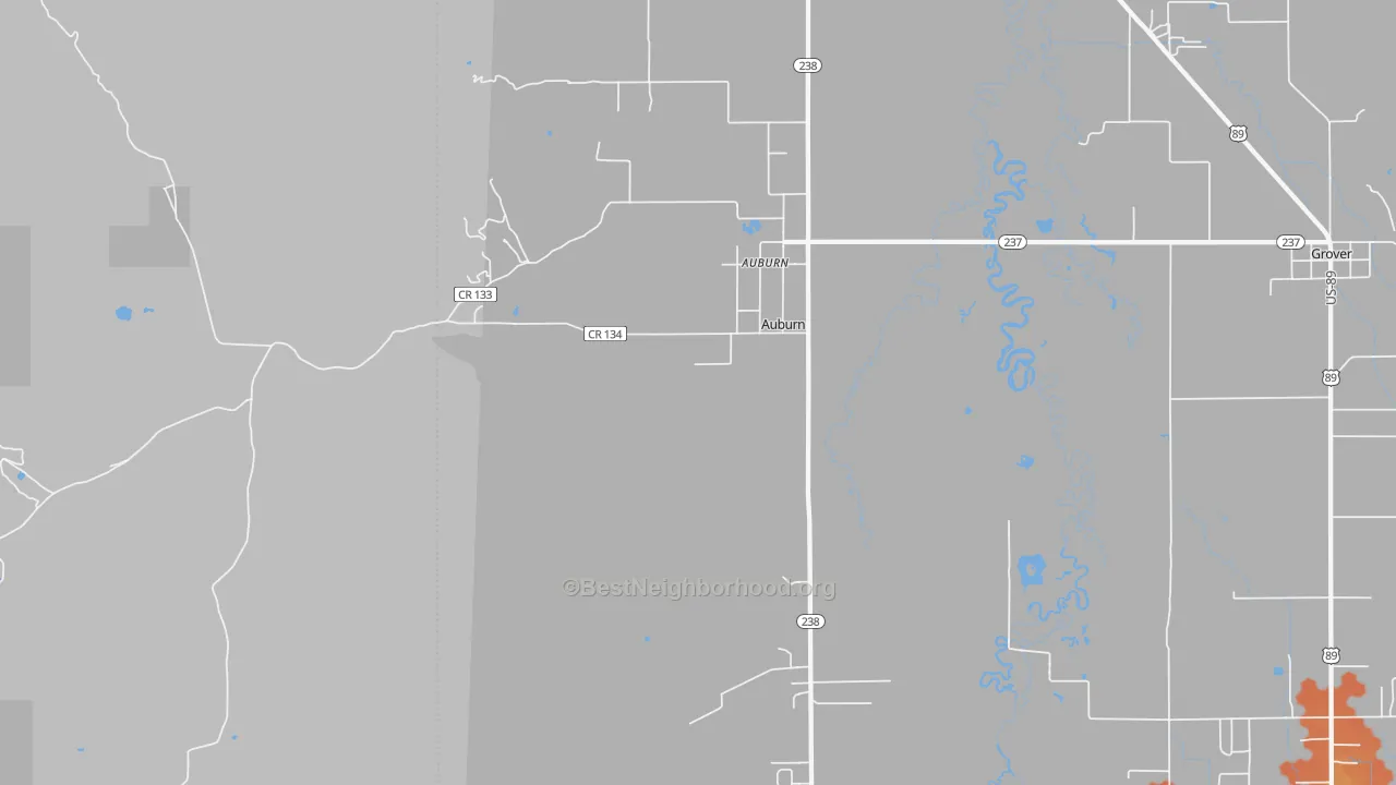 Bike Grade map of Auburn, WY