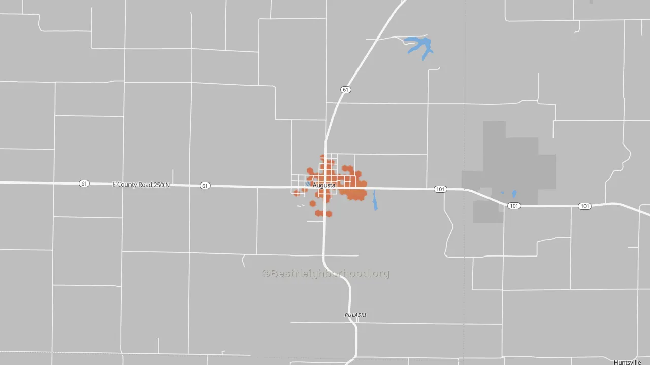 Bike Grade map of Augusta, IL
