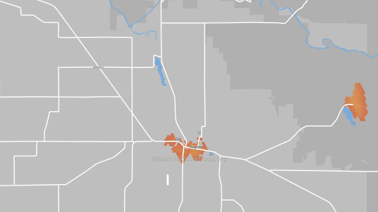 Bike Grade map of Augusta, WI