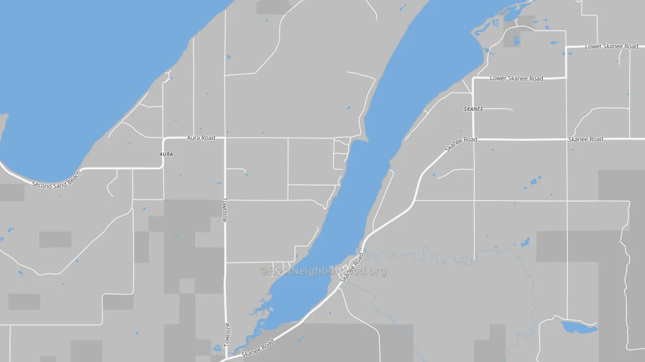 Bike Grade map of Aura, MI