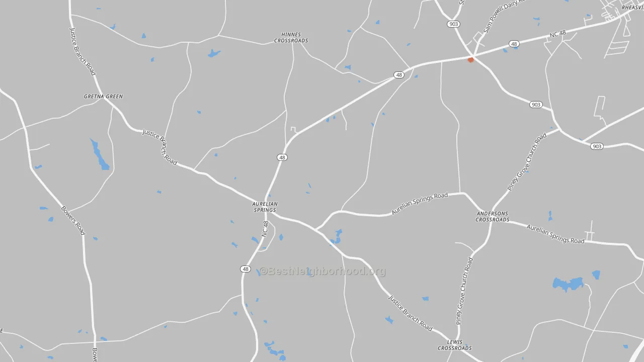 Bike Grade map of Aurelian Springs, NC