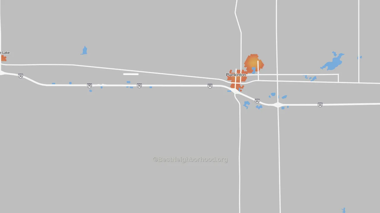 Bike Grade map of Aurora County, SD