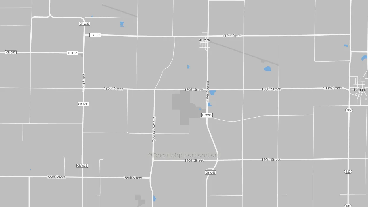 Bike Grade map of Aurora, IA
