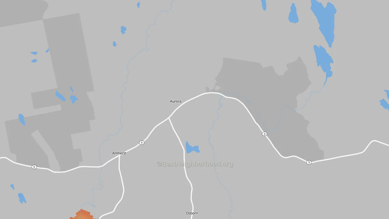 Bike Grade map of Aurora, ME