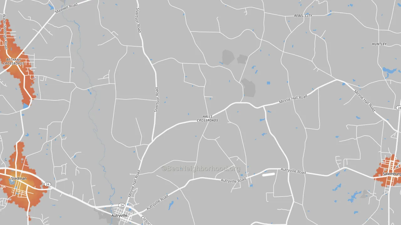Bike Grade map of Autryville, NC