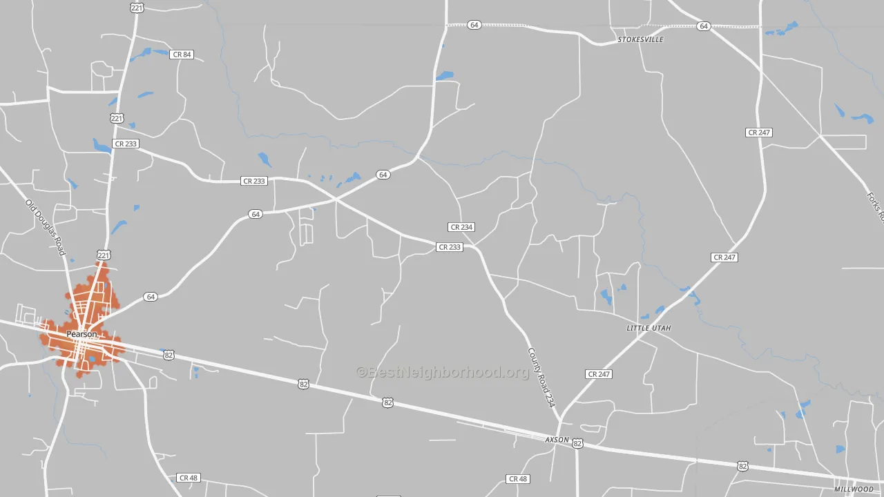 Bike Grade map of Axson, GA