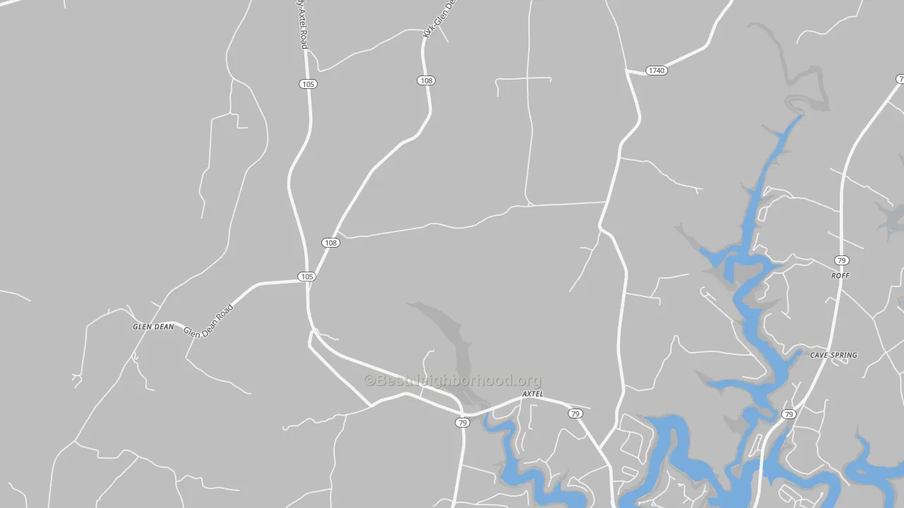 Bike Grade map of Axtel, KY