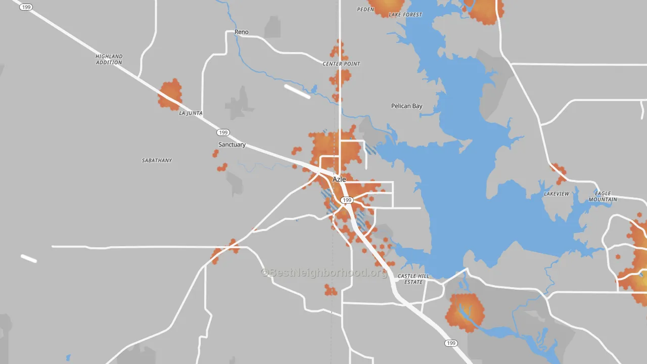 Bike Grade map of Azle, TX