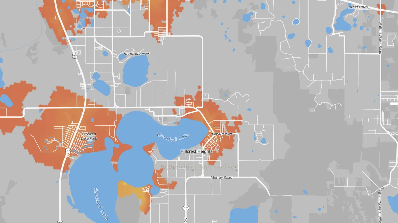 Bike Grade map of Babson Park, FL