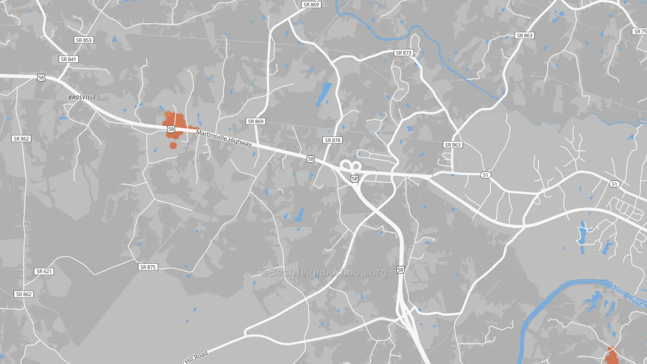 Bike Grade map of Bachelors Hall, VA